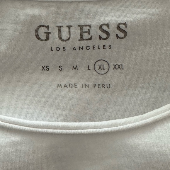 🍭 GUESS Mens Trippy Livin' Graphic T-Shirt, White, X-Large - Picture 10 of 11